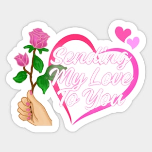 Sending My Love to You! Valentine Sticker